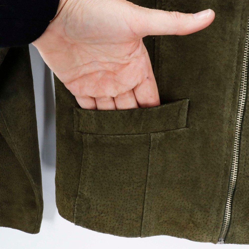 Rampage Olive Green Suede BomberJacket - Picture 4 of 10